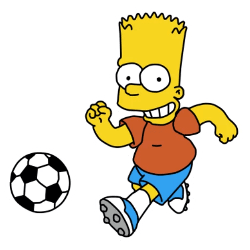 here is a Bart Simpson Soccer Ball Sticker from the Bart Simpson collection for sticker mania