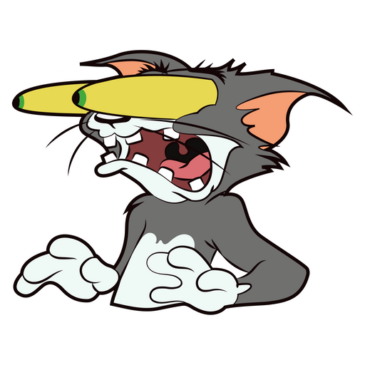 here is a Tom and Jerry Shocked Tom Sticker from the Tom and Jerry collection for sticker mania