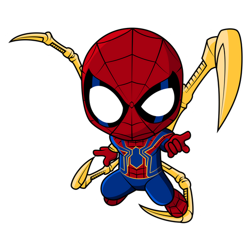 here is a Marvel Chibi Spider-Man Sticker from the Chibi Marvel & DC comics collection for sticker mania