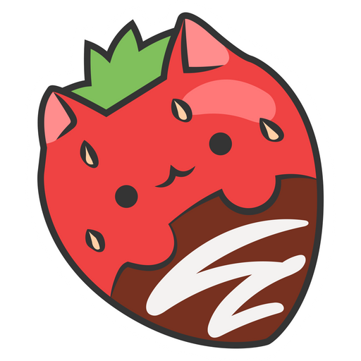 here is a Strawberry Cat Sticker from the Cute Cats collection for sticker mania