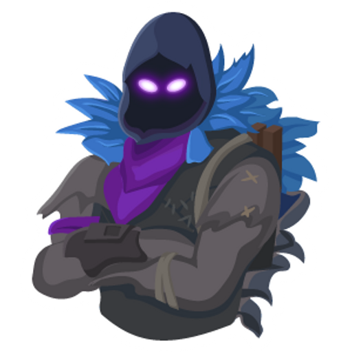 here is a Fortnite Raven Skin from the Fortnite collection for sticker mania