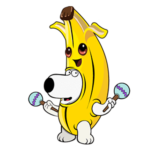 here is a Peely Banana Brian from the Fortnite collection for sticker mania