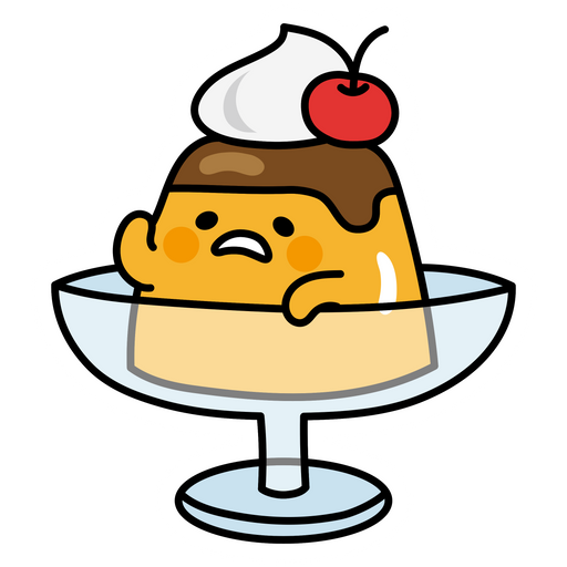 here is a Gudetama Dessert Sticker from the Gudetama collection for sticker mania