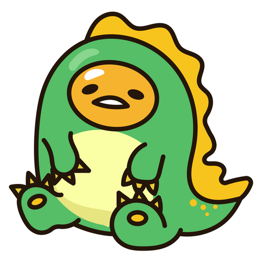 here is a Gudetama Godzilla Sticker from the Gudetama collection for sticker mania