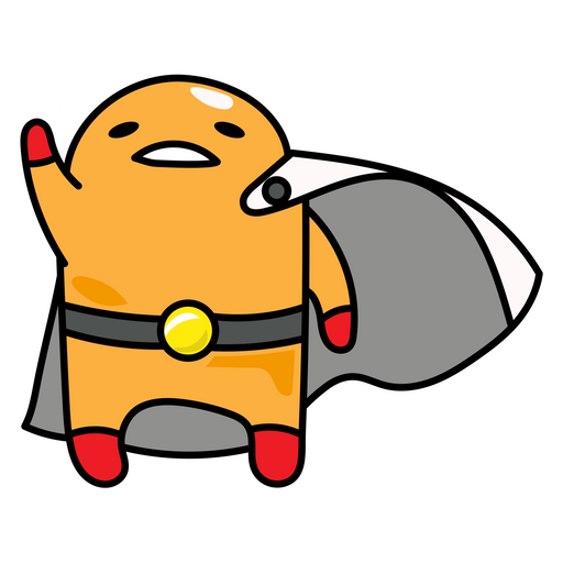 here is a Gudetama Saitama Sticker from the Gudetama collection for sticker mania