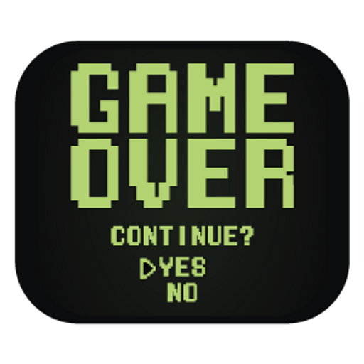 here is a Retro Screen Game Over from the Into the Web collection for sticker mania