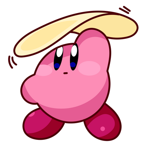 here is a Kirby Makes Pizza Sticker from the Kirby collection for sticker mania