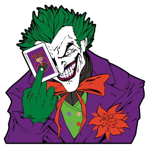 here is a Joker with a Card Sticker from the Movies and Series collection for sticker mania