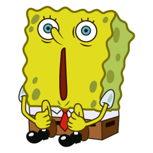 here is a Breathing Spongebob from the SpongeBob collection for sticker mania