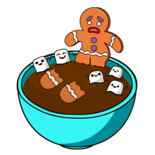 here is a Gingerbread Man and Chocolate Milk Sticker from the Food and Beverages collection for sticker mania