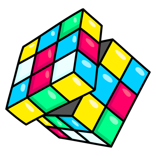 here is a Rubik's Cube Sticker from the Noob Pack collection for sticker mania