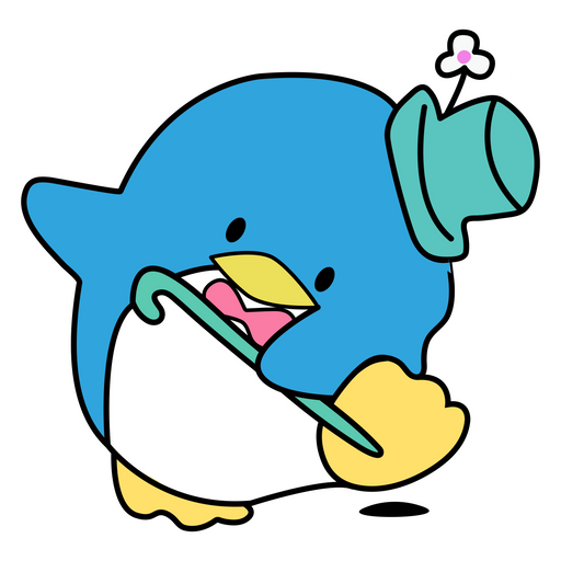 here is a Sanrio Tuxedo Sam Dance Sticker from the Sanrio collection for sticker mania