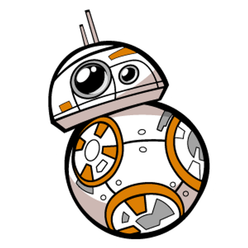 here is a Star Wars BB-8 Sticker from the Star Wars collection for sticker mania