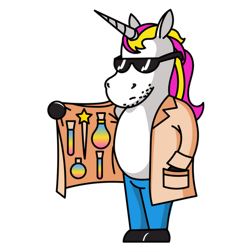 here is a Unicorn Salesman Sticker from the Noob Pack collection for sticker mania