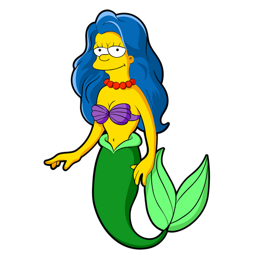 here is a Marge Simpson Ariel Sticker from the The Simpsons collection for sticker mania