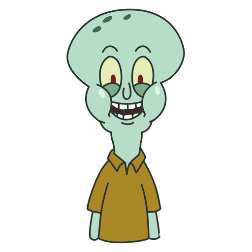 here is a SpongeBob Normal Squidward Meme Sticker from the SpongeBob collection for sticker mania