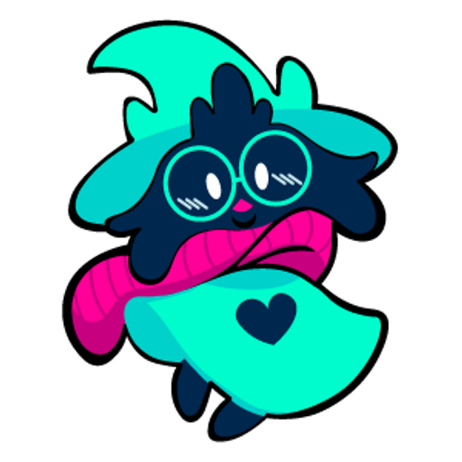 here is a Deltarune Ralsei from the Undertale and Deltarune collection for sticker mania